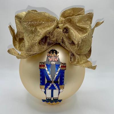 Natalie Sarabella Nutcracker Glass Christmas Ornament
