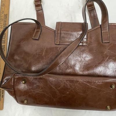 Brown Leather Shoulder Bag Purse
