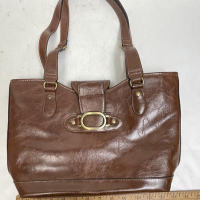 Brown Leather Shoulder Bag Purse