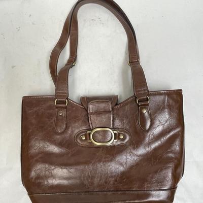 Brown Leather Shoulder Bag Purse
