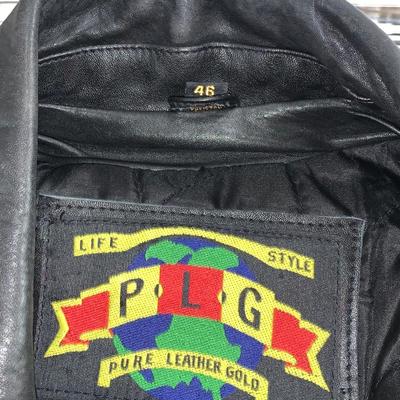 Fringed Leather Motorcycle Jacket, Size 46