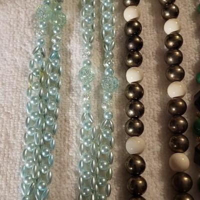 4 BEADED NECKLACES