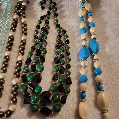 4 BEADED NECKLACES