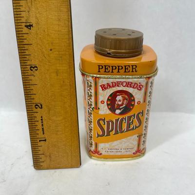 Vintage Bradford Spices Pepper Tin