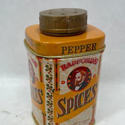Vintage Bradford Spices Pepper Tin