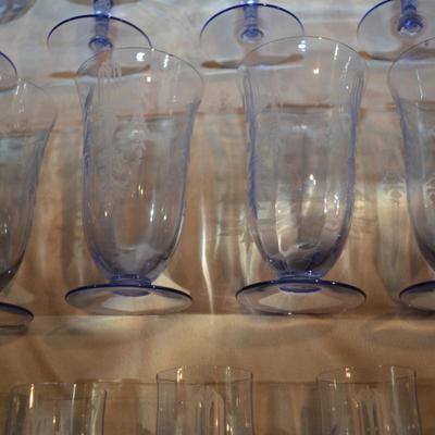 Set of Blue Glasses