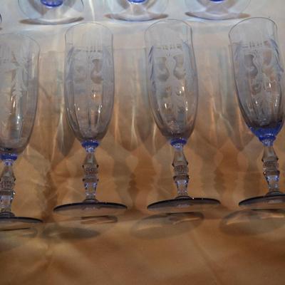 Set of Blue Glasses