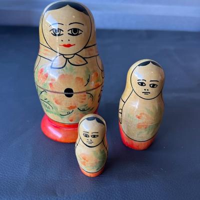 Sale Photo Thumbnail #254: This is for three-piece nesting doll set. It’s an excellent condition. The measurement is on the pictures.