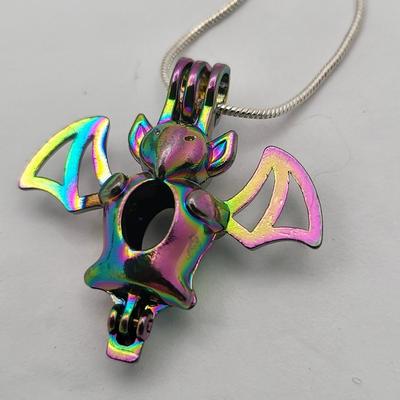 Copper & Wood Box With Various Pendant-Style Necklaces