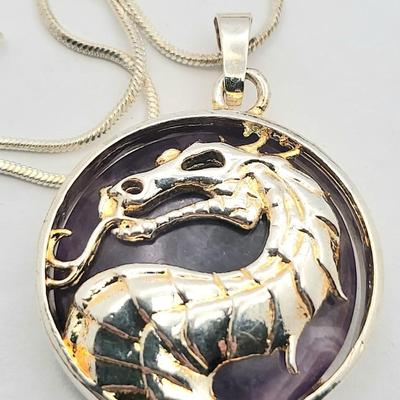Copper & Wood Box With Various Pendant-Style Necklaces