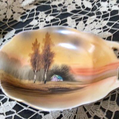 Nippon Sugar Bowl, Noritake Tray, Pitcher Fruit Pattern.