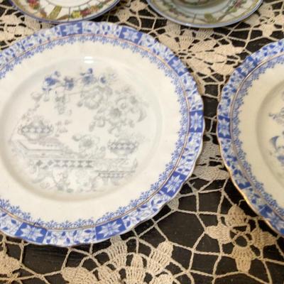 Set 4 Duetschland Bread Plates, Mini Tea Set