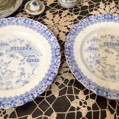 Set 4 Duetschland Bread Plates, Mini Tea Set