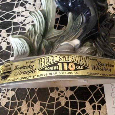Beam Horse Liquor Decanter Abington Large White Pottery Flower Vase