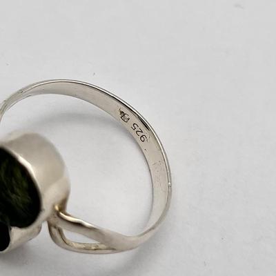Two Rings - Green Kyanite, Black Tourmaline w/Green Moldavite 11.9gr