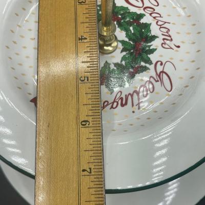 Season's Greetings Two Tier Tidbit Dessert Server