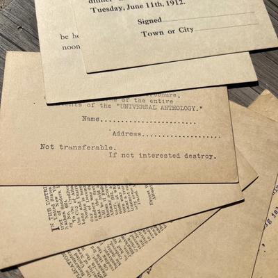 Antique Lot c. 1909-1915 Postal Cards Ephemera - Some Uncirculated