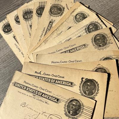 Lot of Antique c. 1900-1925 Postal Cards Ephemera - Some Uncirculated
