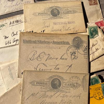 Antique Lot 1800’s Stamped Letters Ephemera - Earliest 1827