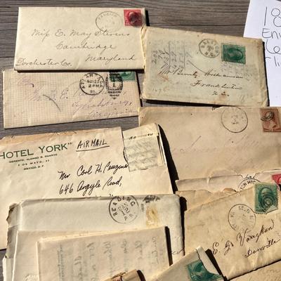 Antique Lot 1800’s Stamped Letters Ephemera - Earliest 1827