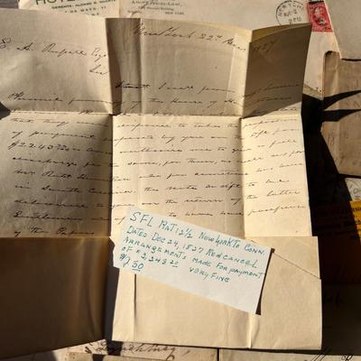 Antique Lot 1800’s Stamped Letters Ephemera - Earliest 1827