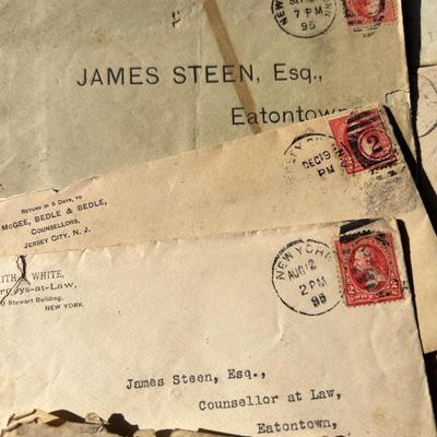 Antique Lot 1800’s Stamped Letters Ephemera - Earliest 1827
