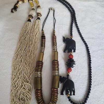 3 VERSATILE COSTUME NECKLACES