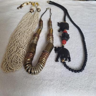 3 VERSATILE COSTUME NECKLACES