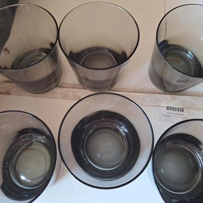 6 Pc. Smoke Glass High Balls