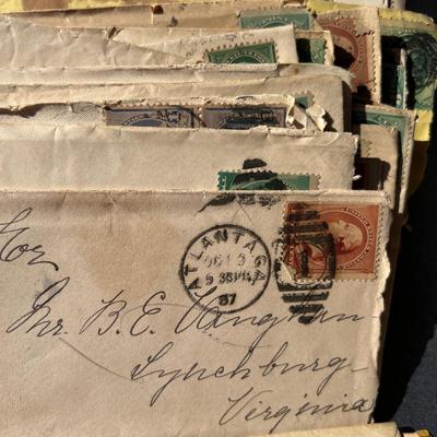 Antique Lot 1800’s Stamped Envelopes Ephemera
