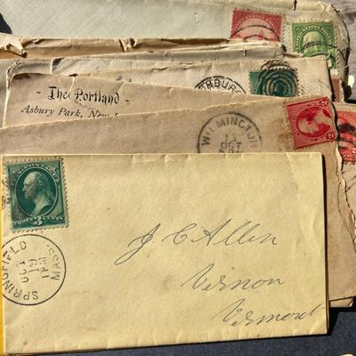 Antique Lot 1800’s Stamped Envelopes Ephemera