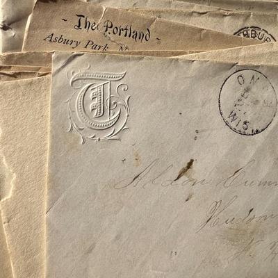 Antique Lot 1800’s Stamped Envelopes Ephemera