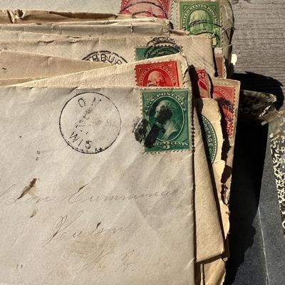Antique Lot 1800’s Stamped Envelopes Ephemera