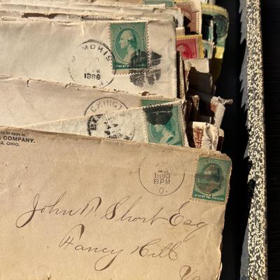 Antique Lot 1800’s Stamped Envelopes Ephemera