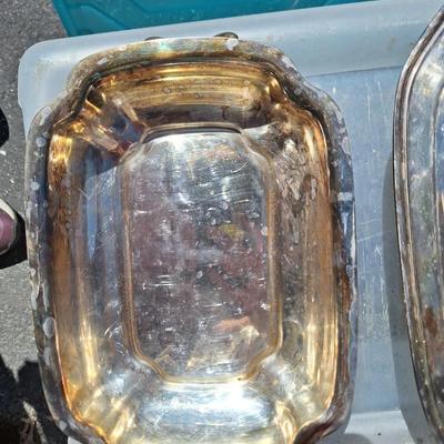 2 Pc Chafing Inserts silverplate
