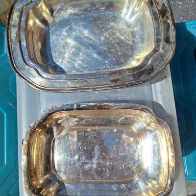 2 Pc Chafing Inserts silverplate