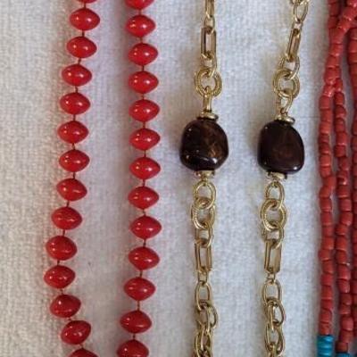LARGE CUFF BRACELET AND 4 NECKLACES