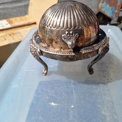 Silver Plated Dome Roll Top