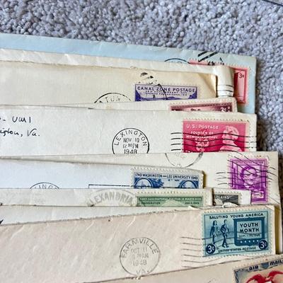 Antique Lot c. 1900-1940s Stamped Envelopes Ephemera