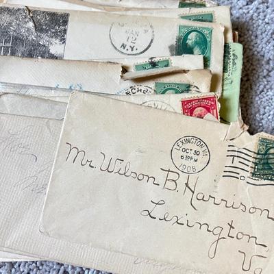 Antique Lot c. 1900-1940s Stamped Envelopes Ephemera