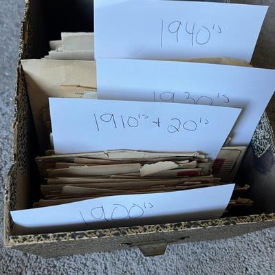 Antique Lot c. 1900-1940s Stamped Envelopes Ephemera