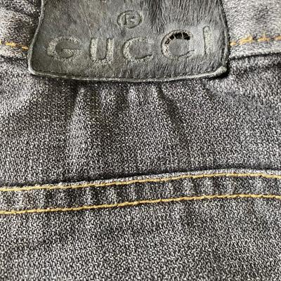 Sale Photo Thumbnail #636: Gucci gray jeans - USA size 38/34. 100% cotton. Back pocket is missing the button. Please see pictures