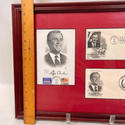 Presidents George W. Bush and George H.W. Bush - Inauguration Day - Framed Artcraft Covers