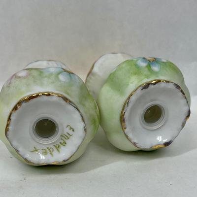 Vintage Hand-painted Salt & Pepper Shakers Porcelain Ceramic