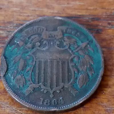 LOT 148 - 1864 TWO CENT COIN