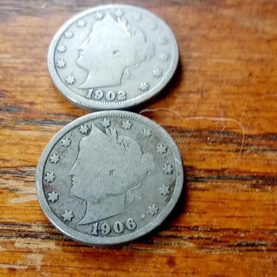 LOT 154 - TWO EARLY NICKELS
