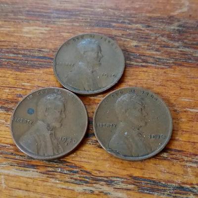 LOT 155 - THREE EARLY LINCOLN CENTS