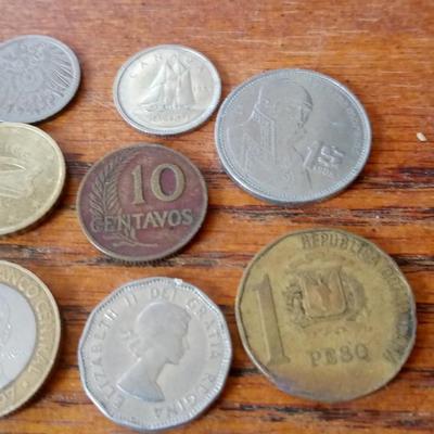 LOT 157 - TEN OLD FORIGN COINS