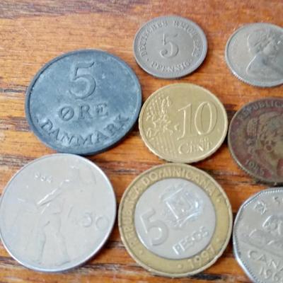 LOT 157 - TEN OLD FORIGN COINS