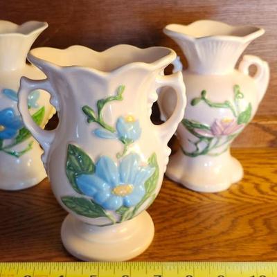 Three Vintage Hull Vases